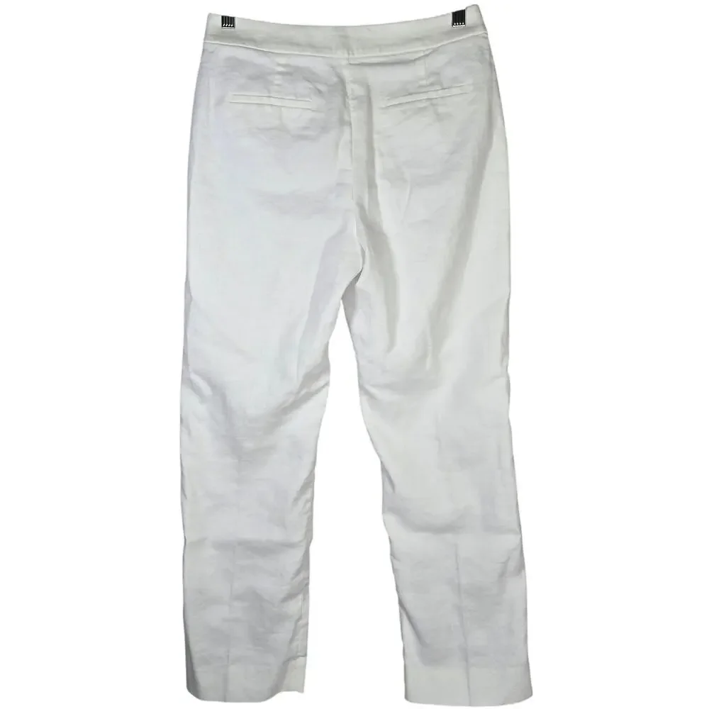 J.‎ Crew Kate straight-leg pant in stretch linen blend White 2 BF407